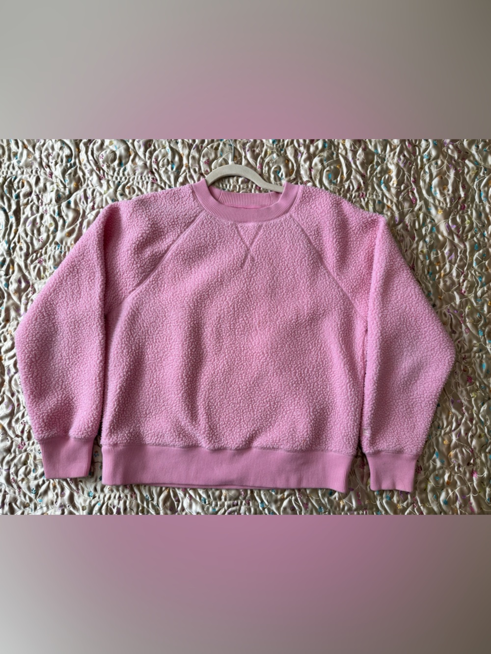 Everlane Pink Sherpa Pullover